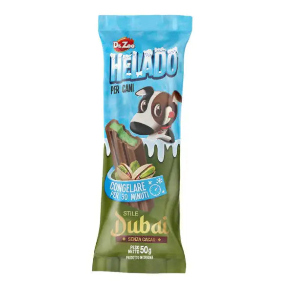 Snack per cani Gelato pronto all'uso Dr Zoo Leopet 50 gr  Dubai chocolate - Pistacchio Bauzaar.it