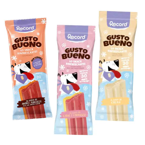 Snack per cani Gelato rinfrescante Gusto Buono Record 50 gr   Bauzaar.it