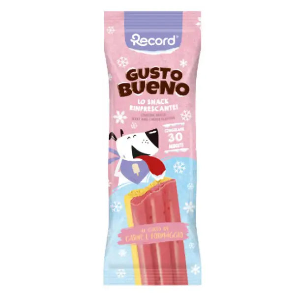 Snack rinfrescante per cani Gusto Buono Record 50 gr  Formaggio e carne bauzaarit.myshopify.com