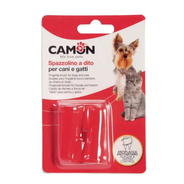 Spazzolino dentale a dito per cani e gatti Camon  Confezione da 2 pezzi bauzaarit.myshopify.com
