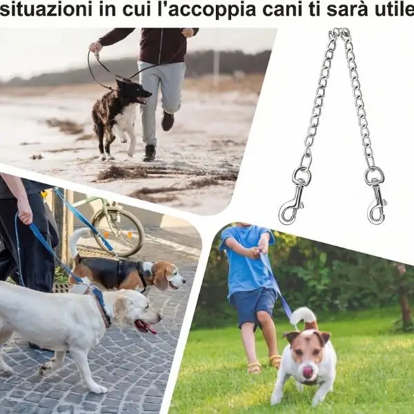 Splitter guinzaglio per cani Accoppiacani in metallo cromato Trixie   bauzaarit.myshopify.com