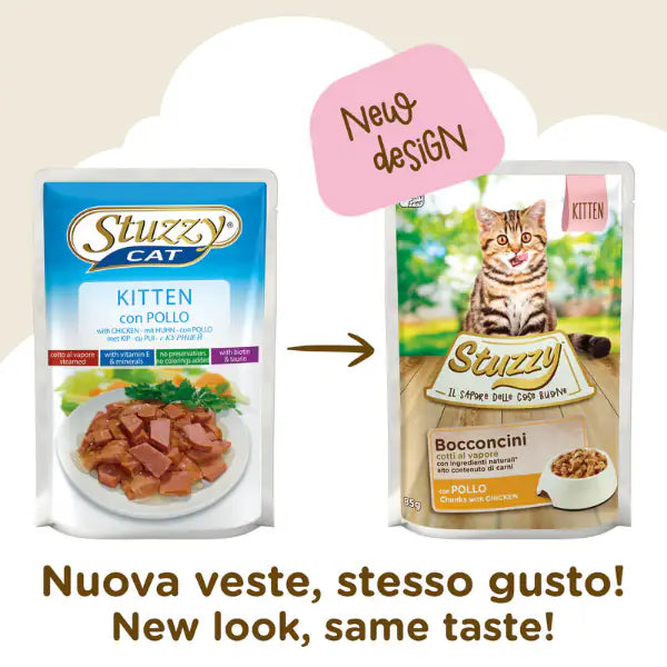 Stuzzy Cat Bocconcini Kitten cotti al vapore 85 gr   bauzaarit.myshopify.com