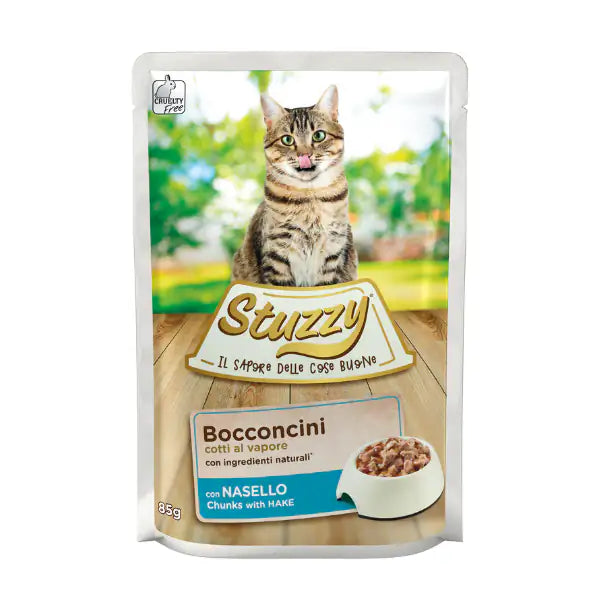 Stuzzy Cat Bocconcini cotti al vapore 85 gr  Nasello bauzaarit.myshopify.com