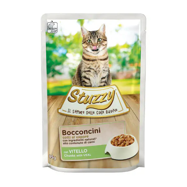 Stuzzy Cat Bocconcini cotti al vapore 85 gr  Vitello bauzaarit.myshopify.com