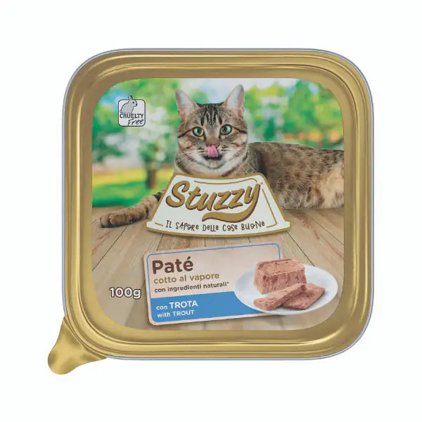 Stuzzy Cat Patè cotto al vapore per Gatti 100 gr  Trota bauzaarit.myshopify.com