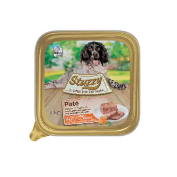 Stuzzy Dog Patè cotto al vapore 150 gr  Tacchino, piselli e carote bauzaarit.myshopify.com