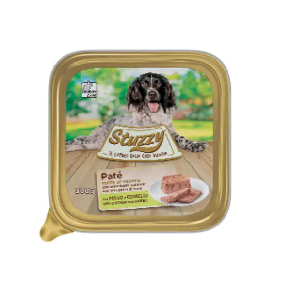 Stuzzy Dog Patè cotto al vapore 300 gr  Pollo e coniglio bauzaarit.myshopify.com