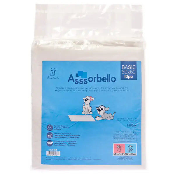 Tappetini Igienici Assorbello Basic Ferribiella  60 x 60 cm - 10 pezzi bauzaarit.myshopify.com
