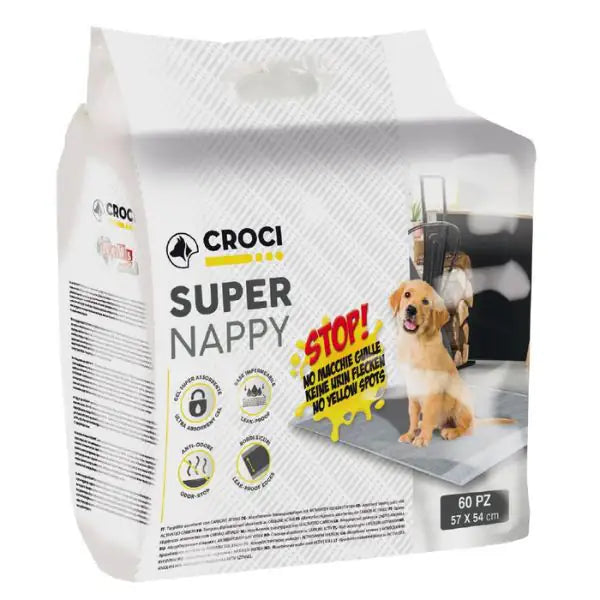 Tappetini Igienici Super Nappy Carbone Attivo Croci  57 x 54 cm - 60 tappetini bauzaarit.myshopify.com