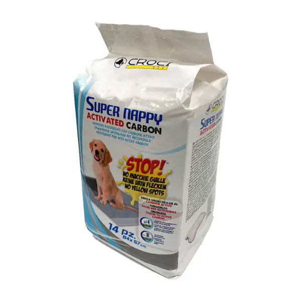 Tappetini Igienici Super Nappy Carbone Attivo Croci  84 x 57 - 14 pezzi bauzaarit.myshopify.com