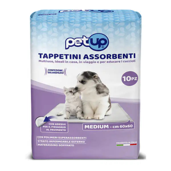 Tappetini assorbenti multiuso per animali domestici PetUp  Confezione da 10 pezzi - 60 x 60 cm bauzaarit.myshopify.com