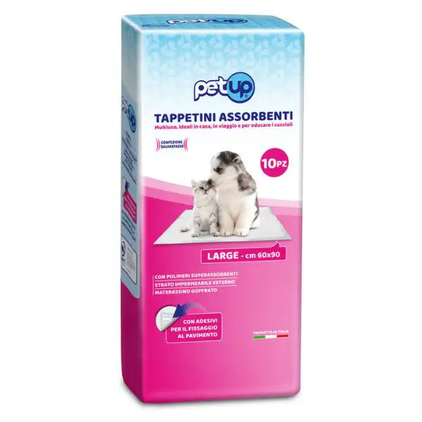 Tappetini assorbenti multiuso per animali domestici PetUp  Confezione da 10 pezzi - 60 x 90 cm bauzaarit.myshopify.com