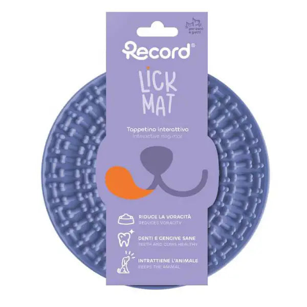 Tappetino da leccare per cani Lick mat rotondo per cani e gatti Record  Lilla Bauzaar.it