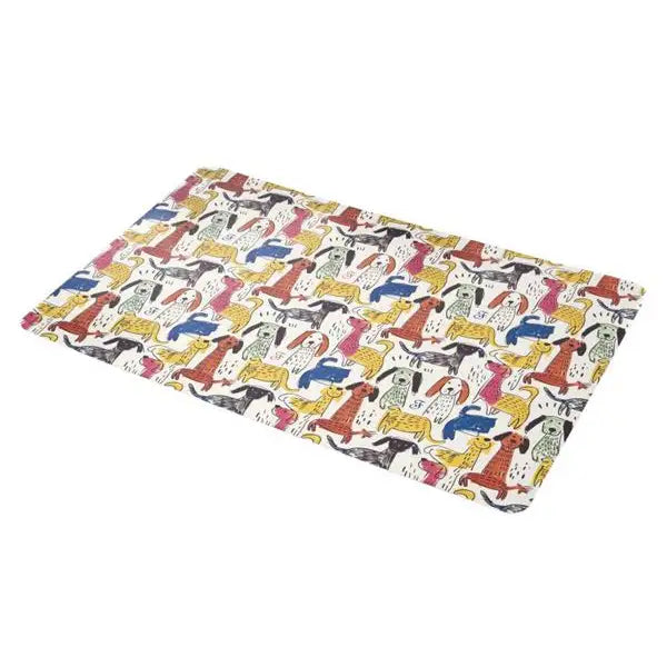 Tappetino sottociotola per cani Chiens Naifs Summer Ferribiella  Misura 43x28 cm Bauzaar.it