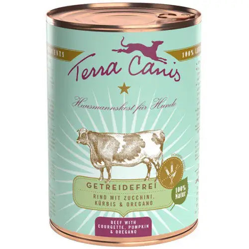 Terra Canis Grain Free 400 gr  Manzo con zucchine, zucca e origano bauzaarit.myshopify.com