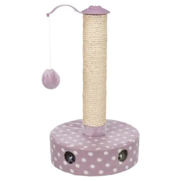 Tiragraffi a colonna in peluche e sisal con giochi integrati Junior Trixie  Altezza 47 cm con base con gioco palline Bauzaar.it