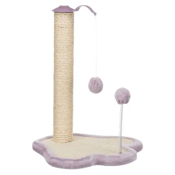 Tiragraffi a colonna in peluche e sisal con giochi integrati Junior Trixie  Altezza 50 cm con supporto rotante Bauzaar.it