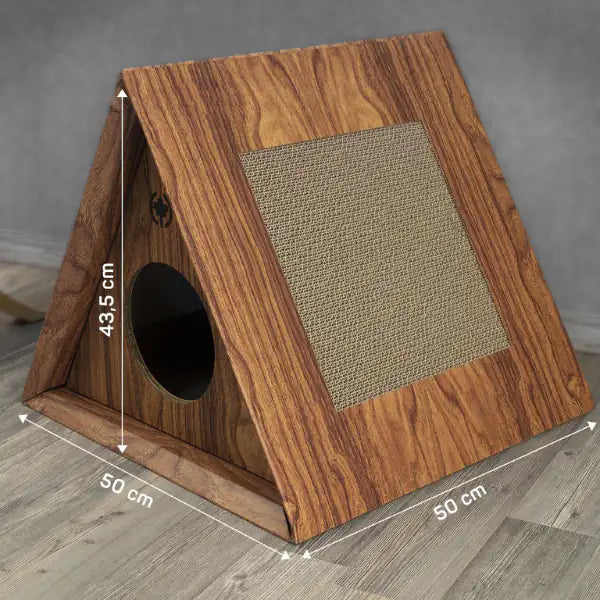 Tiragraffi triangolare a forma di casetta con nicchia CanadianCat   bauzaarit.myshopify.com