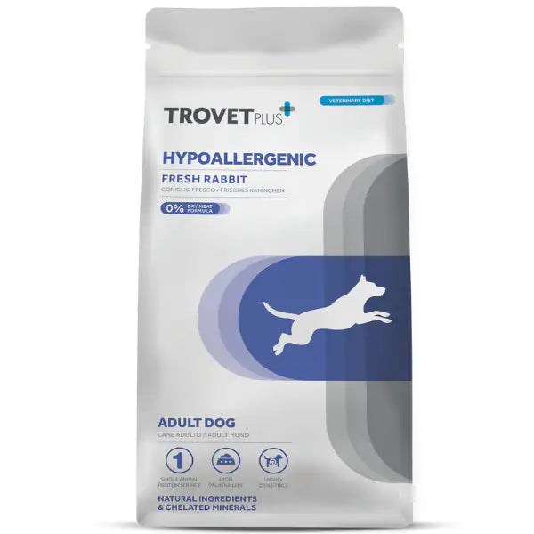 Trovet Plus+ All Breeds Dog Vet Diets Hypoallergenic Coniglio fresco  10 kg bauzaarit.myshopify.com