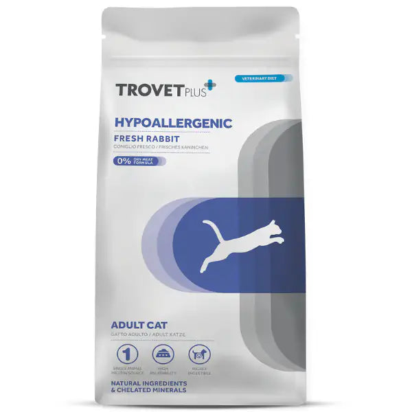 Trovet Plus+ Cat Vet Diets Hypoallergenic Coniglio fresco   bauzaarit.myshopify.com