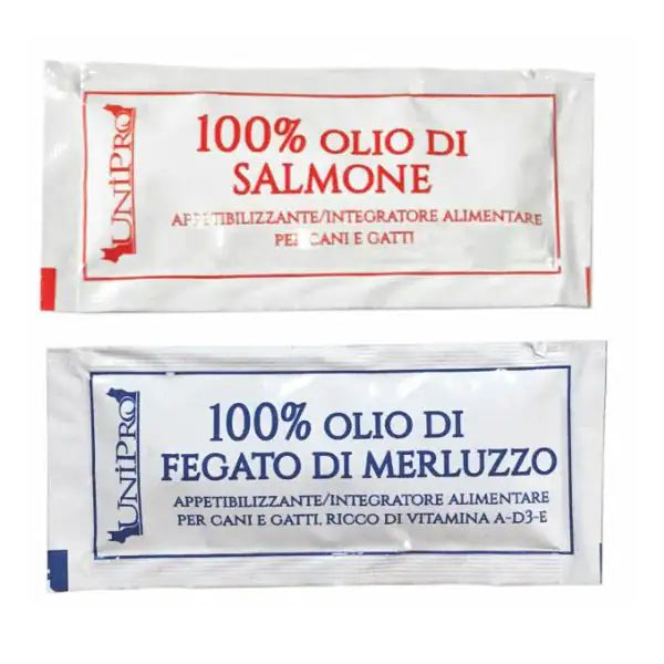 Unipro Olio di pesce Integratore alimentare per cani e gatti 10 gr   bauzaarit.myshopify.com