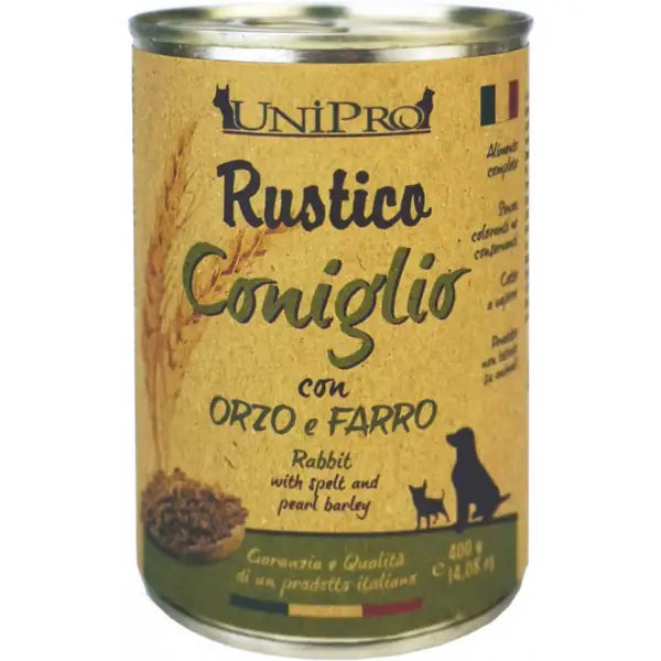 Unipro Rustico Dog Adult 400 gr  Coniglio con orzo e farro bauzaarit.myshopify.com