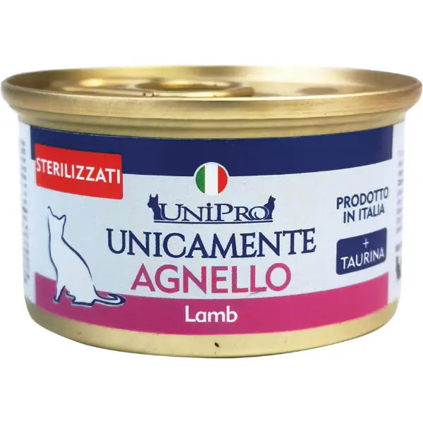 Unipro Unicamente Cat Adult Sterilised 85 gr  Agnello bauzaarit.myshopify.com
