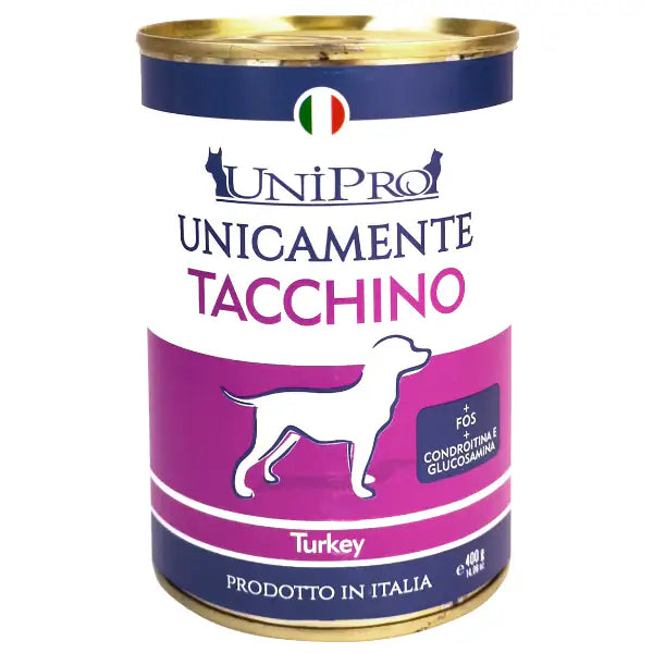 Unipro Unicamente Dog Adult 400 gr  Tacchino bauzaarit.myshopify.com
