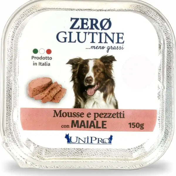 Unipro Zero glutine Mousse e pezzetti Dog Adult 150 gr  Maiale bauzaarit.myshopify.com