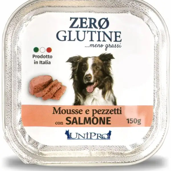 Unipro Zero glutine Mousse e pezzetti Dog Adult 150 gr  Salmone bauzaarit.myshopify.com
