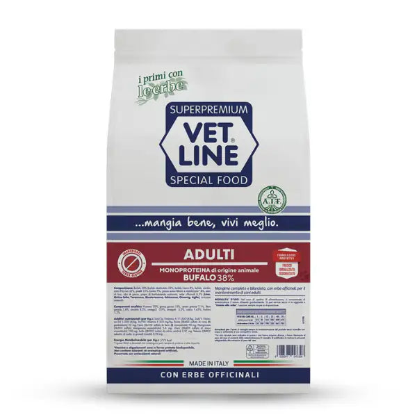 Vet Line Secco Monoproteico Cane Adult Bufalo   bauzaarit.myshopify.com