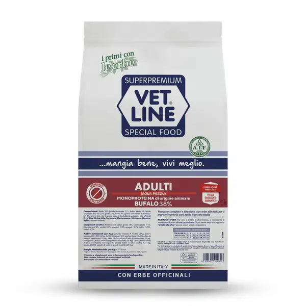 Vet Line Secco Monoproteico Cane Adult Taglia Piccola Bufalo  3 kg bauzaarit.myshopify.com