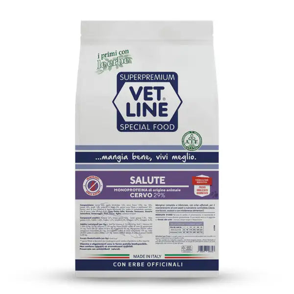 Vet Line Secco Monoproteico Cane Salute Cervo  3 kg bauzaarit.myshopify.com