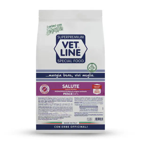 Vet Line Secco Monoproteico Cane Salute Taglia Piccola Pesce   bauzaarit.myshopify.com