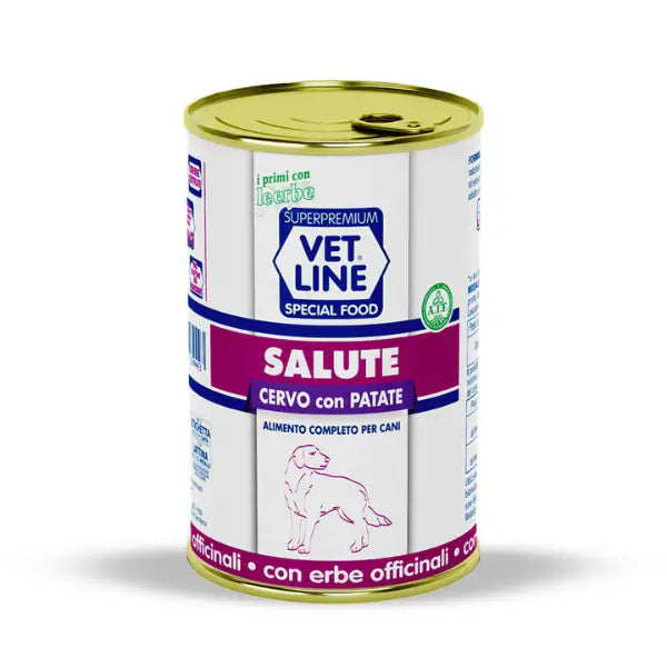 Vet line Umido Cane Salute 400 gr  Cervo con patate bauzaarit.myshopify.com