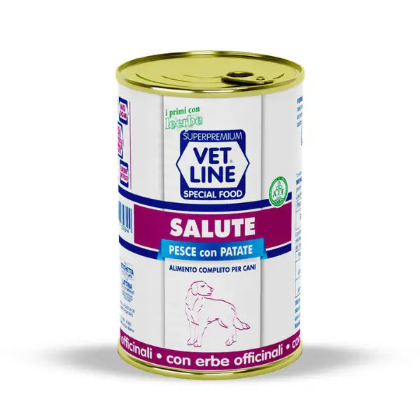 Vet line Umido Cane Salute 400 gr  Pesce con patate bauzaarit.myshopify.com