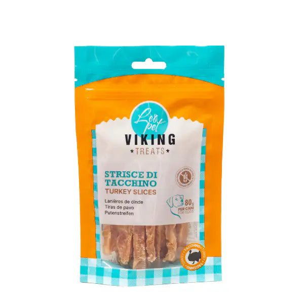 Viking Treats Snack Naturale Dog Strisce 80 gr  Tacchino bauzaarit.myshopify.com
