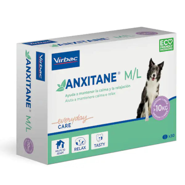 Virbac Anxitane compresse appetibili per la riduzione dello stress  30 compresse per taglia M/L oltre 10 kg bauzaarit.myshopify.com