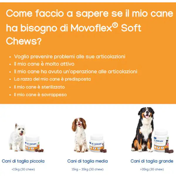 Virbac Movoflex Soft Chews integratore per cani   bauzaarit.myshopify.com