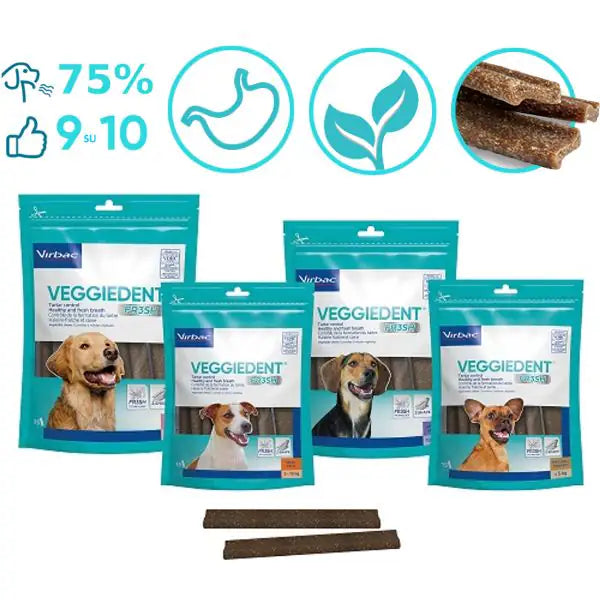 Virbac VeggieDent Fresh snack dentali   bauzaarit.myshopify.com