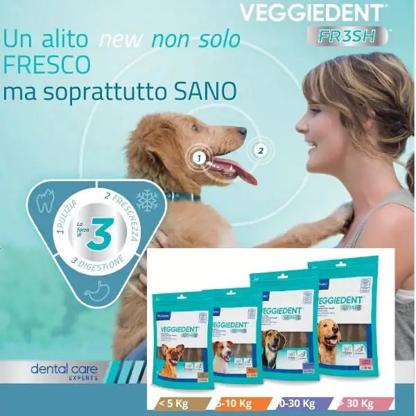 Virbac VeggieDent Fresh snack dentali   bauzaarit.myshopify.com