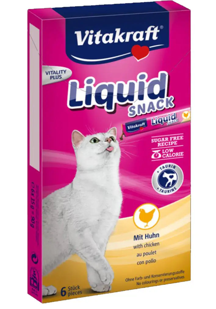 Vitakraft Cat Liquid Snack 90 gr  Pollo con taurina bauzaarit.myshopify.com