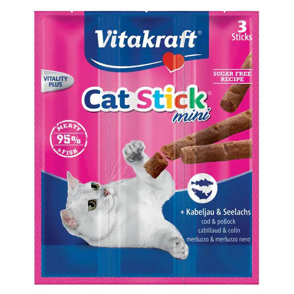 Vitakraft Cat Stick Mini 18 gr  Merluzzo e merluzzo nero bauzaarit.myshopify.com