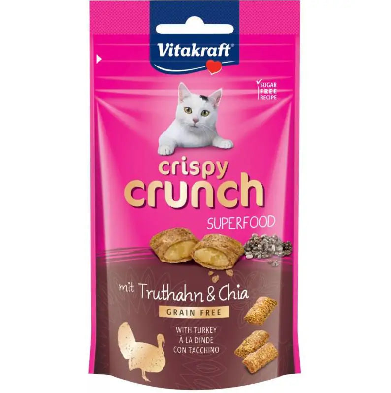 Vitakraft Gatto Crispy Crunch 60 gr  Tacchino e chia bauzaarit.myshopify.com