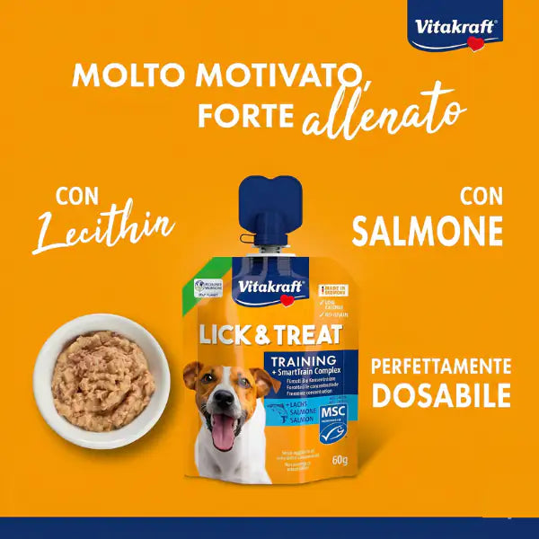 Vitakraft Lick & Snack Grain Free in crema formato Squeezy pouch richiudibile da 60 gr   Bauzaar.it