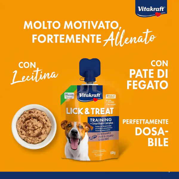Vitakraft Lick & Snack Grain Free in crema formato Squeezy pouch richiudibile da 60 gr   Bauzaar.it