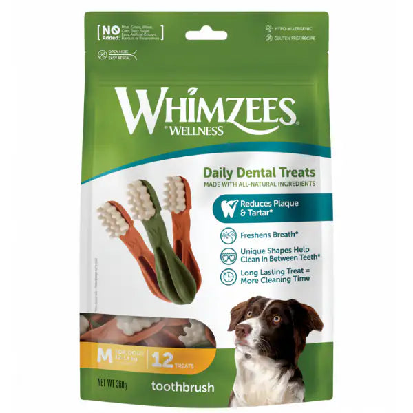 Whimzees Snack dentale Naturale Spazzolino  12 pezzi bauzaarit.myshopify.com