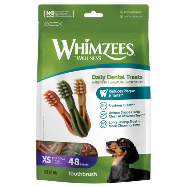 Whimzees Snack dentale Naturale Spazzolino  XS 48 pezzi bauzaarit.myshopify.com
