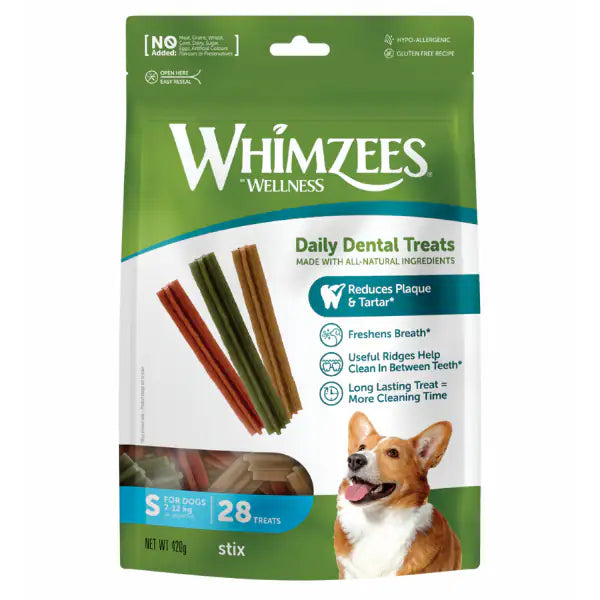 Whimzees Snack dentale Naturale Stix  Small 24+4 pezzi bauzaarit.myshopify.com