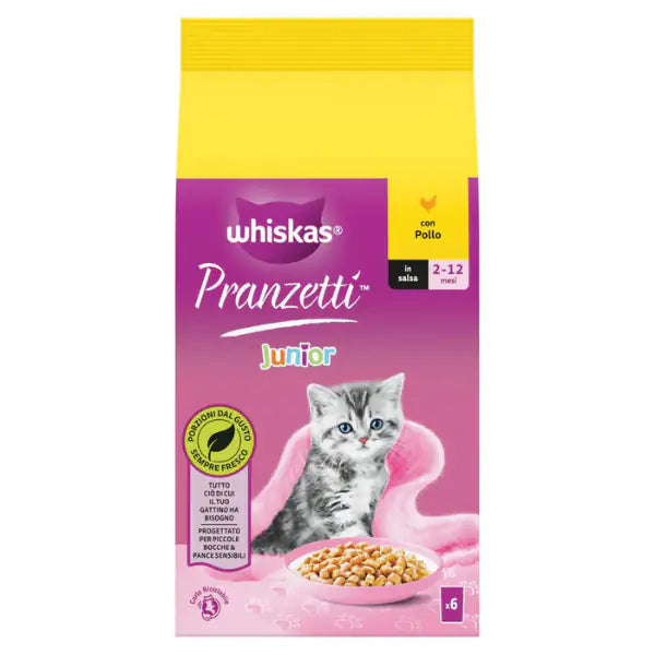 Whiskas Kitten Pranzetti in salsa Multipack 6x50 gr   Bauzaar.it